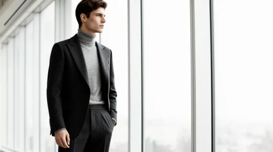 Persona elegante con stile distintivo minimalista che riflette autorevolezza e riconoscibilità