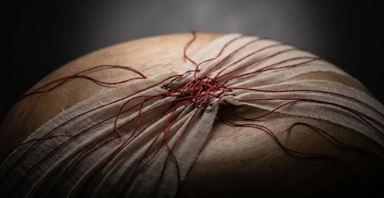 Sezione anatomica del cuoio capelluto che mostra la galea aponeurotica e i vasi sanguigni compressi