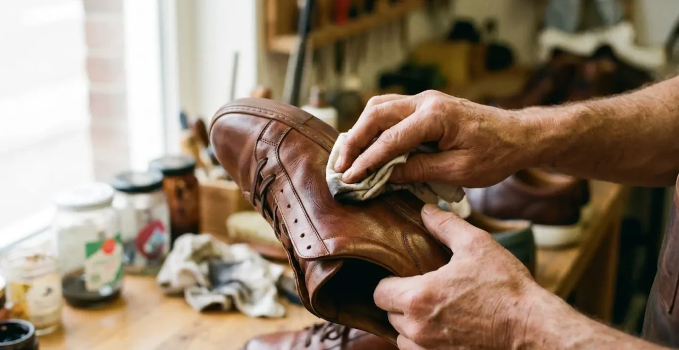 Set professionale per la cura delle sneakers in pelle con prodotti naturali